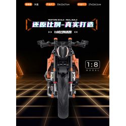 DOUBLE HEIGHT 60501 non  MÔ TÔ HẠNG NẶNG KTM SUPERDUKE 1290R tỷ lệ 1:8 bộ đồ chơi xếp lắp ráp ghép mô hình  Kỹ Thuật Công Nghệ Cao Mô Hình Phương Tiện 579 khối