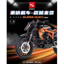 DOUBLE HEIGHT 60501 non  MÔ TÔ HẠNG NẶNG KTM SUPERDUKE 1290R tỷ lệ 1:8 bộ đồ chơi xếp lắp ráp ghép mô hình  Kỹ Thuật Công Nghệ Cao Mô Hình Phương Tiện 579 khối