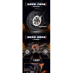 DOUBLE HEIGHT 60501 non  MÔ TÔ HẠNG NẶNG KTM SUPERDUKE 1290R tỷ lệ 1:8 bộ đồ chơi xếp lắp ráp ghép mô hình  Kỹ Thuật Công Nghệ Cao Mô Hình Phương Tiện 579 khối