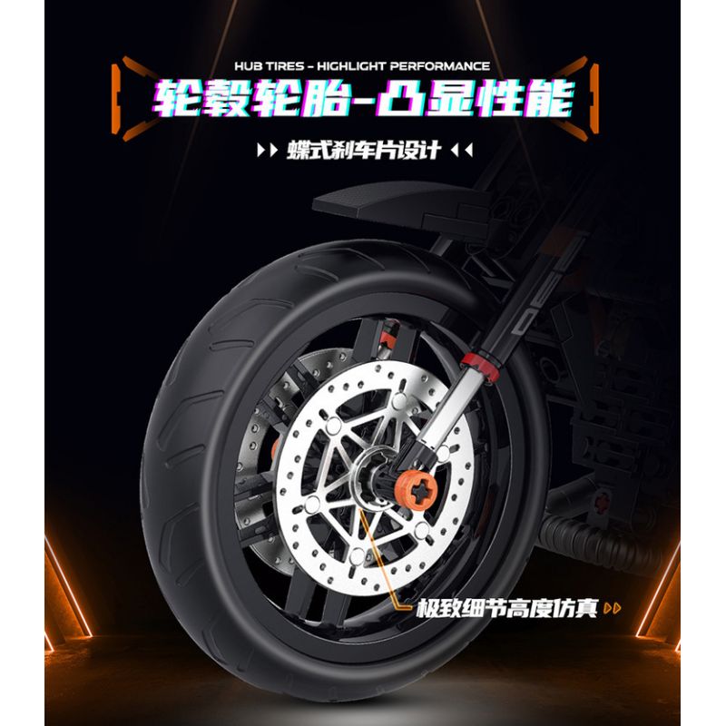 DOUBLE HEIGHT 60501 non  MÔ TÔ HẠNG NẶNG KTM SUPERDUKE 1290R tỷ lệ 1:8 bộ đồ chơi xếp lắp ráp ghép mô hình  Kỹ Thuật Công Nghệ Cao Mô Hình Phương Tiện 579 khối