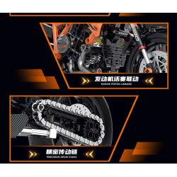 DOUBLE HEIGHT 60501 non  MÔ TÔ HẠNG NẶNG KTM SUPERDUKE 1290R tỷ lệ 1:8 bộ đồ chơi xếp lắp ráp ghép mô hình  Kỹ Thuật Công Nghệ Cao Mô Hình Phương Tiện 579 khối