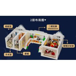 AREA-X AB0009 0009 non  THÁM TỬ KHÁCH SẠN NỬA ĐÊM MÙA 6 bộ đồ chơi xếp lắp ráp ghép mô hình