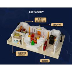 AREA-X AB0009 0009 non  THÁM TỬ KHÁCH SẠN NỬA ĐÊM MÙA 6 bộ đồ chơi xếp lắp ráp ghép mô hình