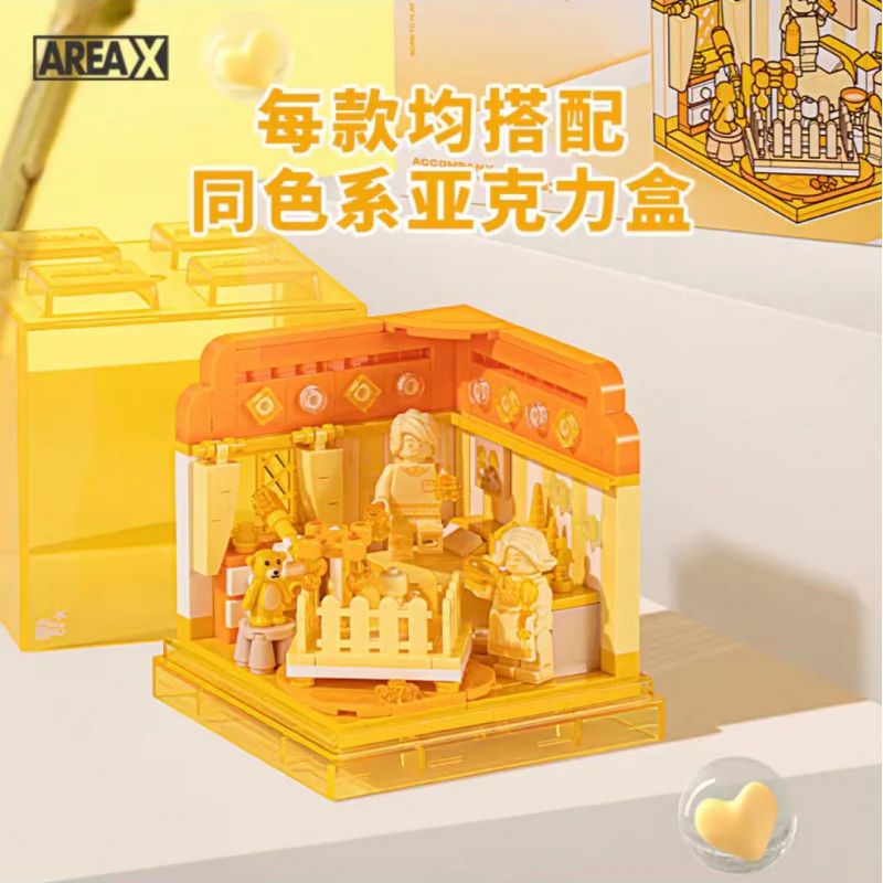 AREA-X AX0095 0095 non  HỘP CẢM HỨNG GIA ĐÌNH TRẺ SƠ SINH bộ đồ chơi xếp lắp ráp ghép mô hình
