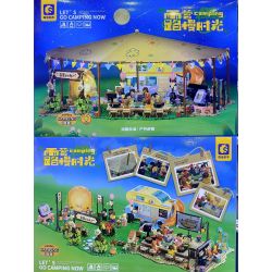 SEMBO 301102 non  CẮM TRẠI THỜI GIAN CHẬM bộ đồ chơi xếp lắp ráp ghép mô hình LET'S GO CAMPING NOW