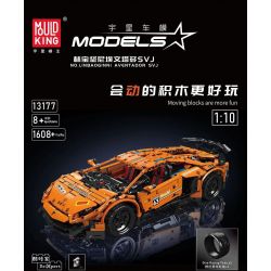 MouldKing 13177 Mould King 13177 non  LAMBORGHINI AVENTADOR SVJ tỷ lệ 1:10 bộ đồ chơi xếp lắp ráp ghép mô hình  Kỹ Thuật Công Nghệ Cao Mô Hình Phương Tiện 1608 khối