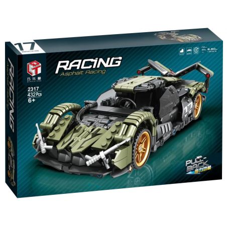 QIAO LE TONG 2317 non  XE Ý TƯỞNG LAMBORGHINI V12 VISION GT KÉO LÙI bộ đồ chơi xếp lắp ráp ghép mô hình  Kỹ Thuật Công Nghệ Cao Mô Hình Phương Tiện 432 khối