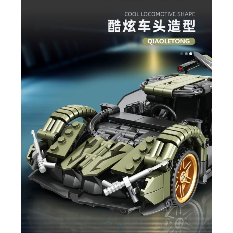QIAO LE TONG 2317 non  XE Ý TƯỞNG LAMBORGHINI V12 VISION GT KÉO LÙI bộ đồ chơi xếp lắp ráp ghép mô hình  Kỹ Thuật Công Nghệ Cao Mô Hình Phương Tiện 432 khối