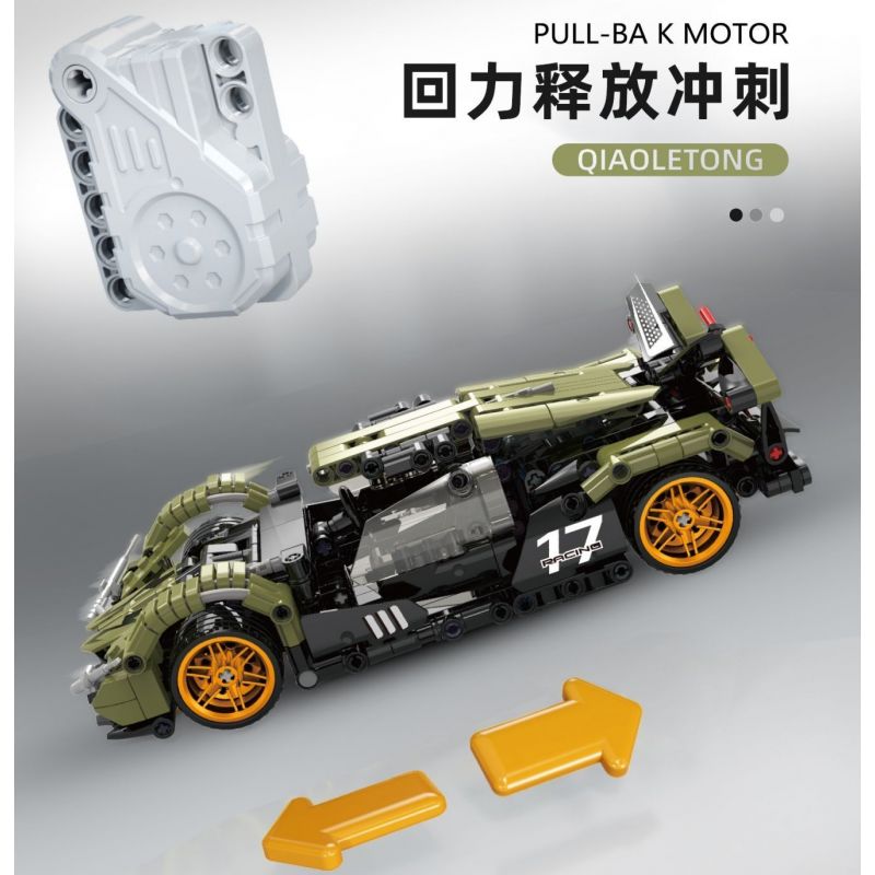 QIAO LE TONG 2317 non  XE Ý TƯỞNG LAMBORGHINI V12 VISION GT KÉO LÙI bộ đồ chơi xếp lắp ráp ghép mô hình  Kỹ Thuật Công Nghệ Cao Mô Hình Phương Tiện 432 khối