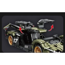 QIAO LE TONG 2317 non  XE Ý TƯỞNG LAMBORGHINI V12 VISION GT KÉO LÙI bộ đồ chơi xếp lắp ráp ghép mô hình  Kỹ Thuật Công Nghệ Cao Mô Hình Phương Tiện 432 khối