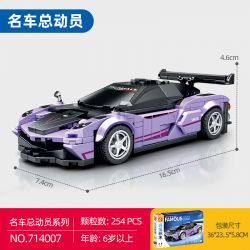 SEMBO 714007 non  BK.8 PAGANI LORD XE CỬA ZONDA bộ đồ chơi xếp lắp ráp ghép mô hình Speed Champions Racing Cars PAGANI ZONDA R Đua Xe Công Thức 254 khối