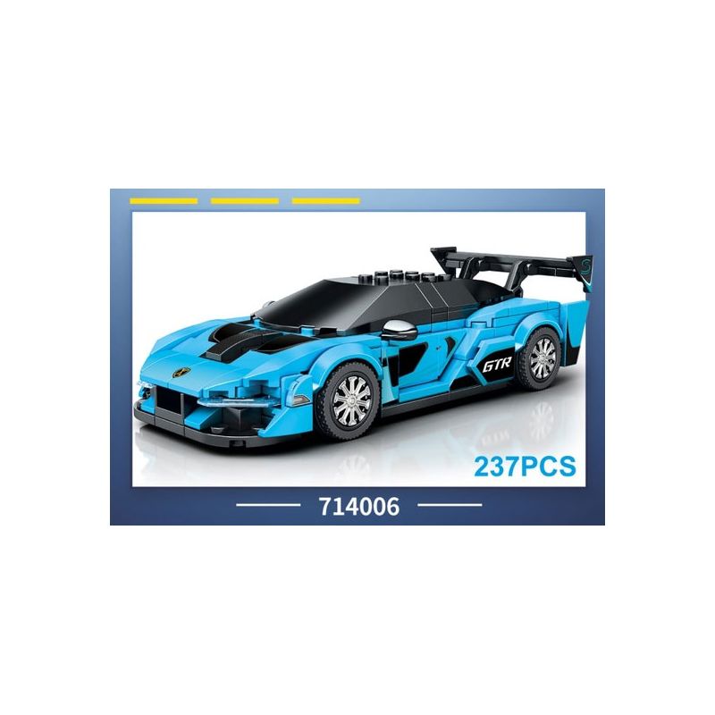 SEMBO 714006 non  BK.8 KAREN ASSASSIN XE CỬA MCLAREN SENNA GTR bộ đồ chơi xếp lắp ráp ghép mô hình Speed Champions Racing Cars Đua Xe Công Thức 237 khối