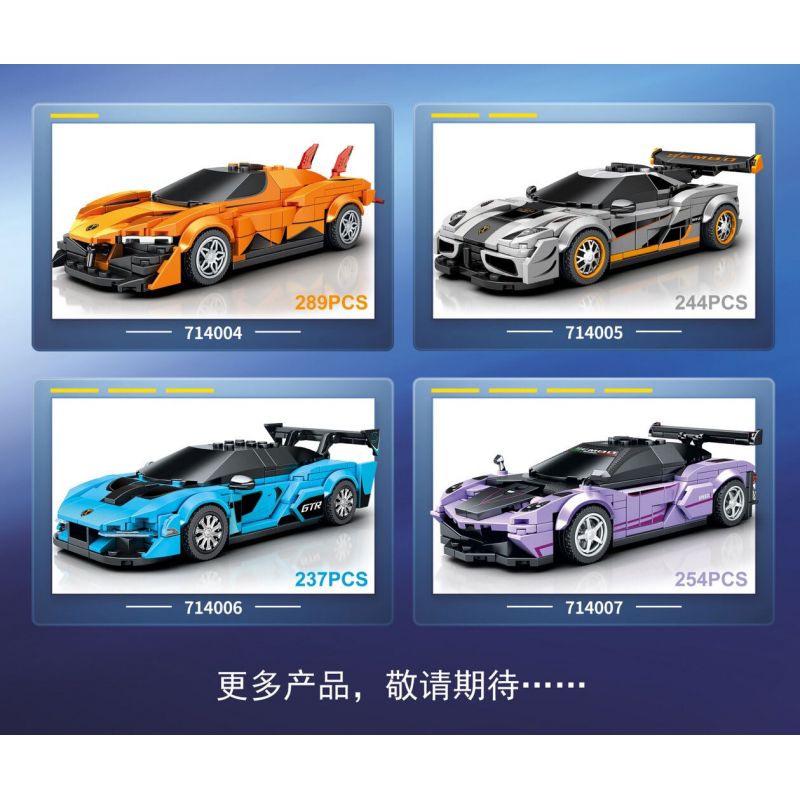 SEMBO 714006 non  BK.8 KAREN ASSASSIN XE CỬA MCLAREN SENNA GTR bộ đồ chơi xếp lắp ráp ghép mô hình Speed Champions Racing Cars Đua Xe Công Thức 237 khối