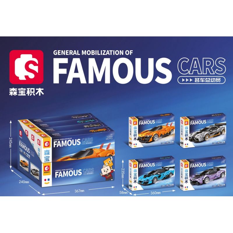 SEMBO 714006 non  BK.8 KAREN ASSASSIN XE CỬA MCLAREN SENNA GTR bộ đồ chơi xếp lắp ráp ghép mô hình Speed Champions Racing Cars Đua Xe Công Thức 237 khối