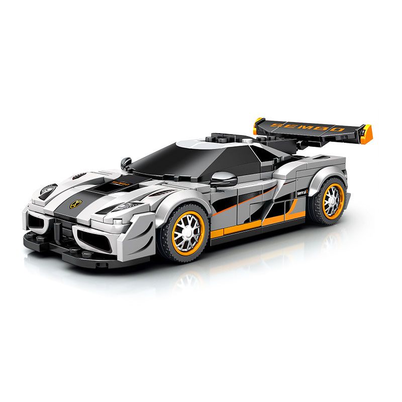 SEMBO 714005 non Lego KOENIGSEGG MỘT:1 bộ đồ chơi xếp lắp ráp ghép mô hình Speed Champions Racing Cars KOENIGSEGG ONE:1 Đua Xe Công Thức 244 khối