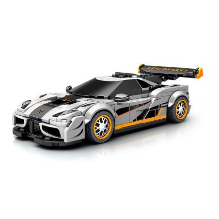 SEMBO 714005 non  KOENIGSEGG MỘT:1 bộ đồ chơi xếp lắp ráp ghép mô hình Speed Champions Racing Cars KOENIGSEGG ONE:1 Đua Xe Công Thức 244 khối