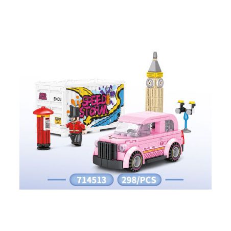 SEMBO 714513 non  THẾ GIỚI XE SANG bộ đồ chơi xếp lắp ráp ghép mô hình Speed Champions Racing Cars Đua Xe Công Thức 298 khối