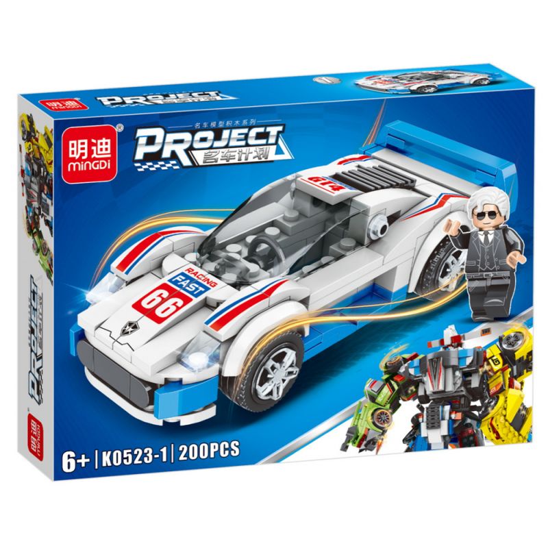 MINGDI LEIBAO K0523 0523 non  GÓI XE SANG 8 MẪU bộ đồ chơi xếp lắp ráp ghép mô hình Racers Đua Tốc Độ 1602 khối