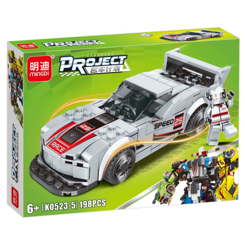 MINGDI LEIBAO K0523 0523 non  GÓI XE SANG 8 MẪU bộ đồ chơi xếp lắp ráp ghép mô hình Racers Đua Tốc Độ 1602 khối