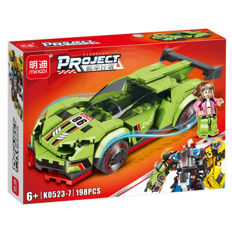 MINGDI LEIBAO K0523 0523 non  GÓI XE SANG 8 MẪU bộ đồ chơi xếp lắp ráp ghép mô hình Racers Đua Tốc Độ 1602 khối