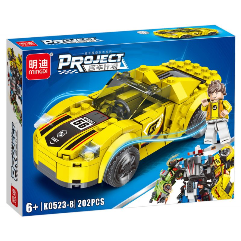 MINGDI LEIBAO K0523 0523 non  GÓI XE SANG 8 MẪU bộ đồ chơi xếp lắp ráp ghép mô hình Racers Đua Tốc Độ 1602 khối