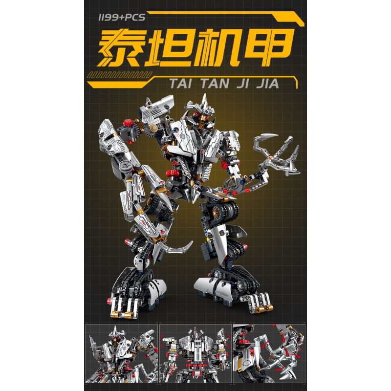 GBL KY1100 1100 non  KỸ SƯ CƠ KHÍ TITAN MECHA bộ đồ chơi xếp lắp ráp ghép mô hình  Kỹ Thuật Công Nghệ Cao Mô Hình Phương Tiện 1199 khối