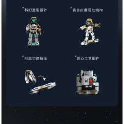 TAKUKI T5003 5003 non  THÁM HIỂM KHÔNG GIAN CHIẾN BINH PHI HÀNH SAO HỎA bộ đồ chơi xếp lắp ráp ghép mô hình SPACE EXPLANATION