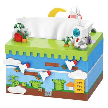 MOYU BLOCK MY97032 97032 non  CẢNH PHI HÀNH GIA HỘP KHĂN GIẤY NHỎ bộ đồ chơi xếp lắp ráp ghép mô hình Gear TISSUE BOX Đồ Lắp Ghép 947 khối