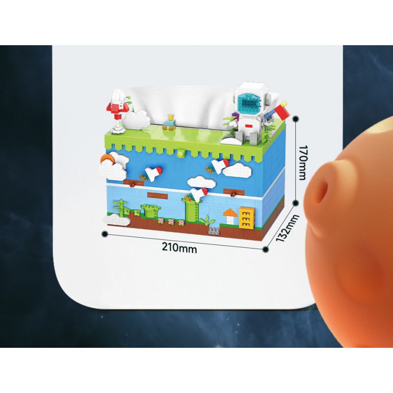 MOYU BLOCK MY97032 97032 non  CẢNH PHI HÀNH GIA HỘP KHĂN GIẤY NHỎ bộ đồ chơi xếp lắp ráp ghép mô hình Gear TISSUE BOX Đồ Lắp Ghép 947 khối