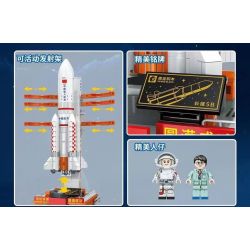 SEMBO 203353 non  MỘT QUỐC GIA HÙNG MẠNH XE PHÓNG TRƯỜNG CHINH 5B bộ đồ chơi xếp lắp ráp ghép mô hình City LONG MARCH 5B Thành Phố 452 khối