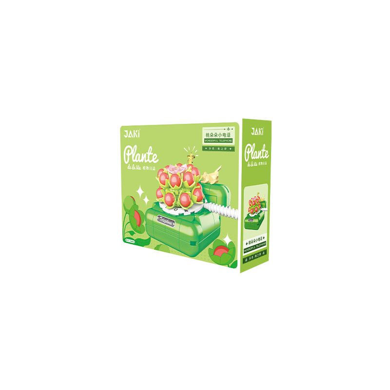 JAKI JK2718 2718 non  NHẬT KÝ THỰC VẬT ĐIỆN THOẠI NHỎ NỞ HOA ĐÀO bộ đồ chơi xếp lắp ráp ghép mô hình Creator PLANTE Sáng Tạo