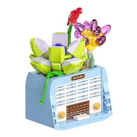 JAKI JK2717 2717 non  TẠP CHÍ THỰC VẬT JANE HAPPY RADIO bộ đồ chơi xếp lắp ráp ghép mô hình Creator PLANTE HAPPY RADIO Sáng Tạo