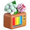 JAKI JK2716 2716 non  TẠP CHÍ THỰC VẬT TV THƯ GIÃN bộ đồ chơi xếp lắp ráp ghép mô hình Creator PLANTE RELAX TELEVISION Sáng Tạo