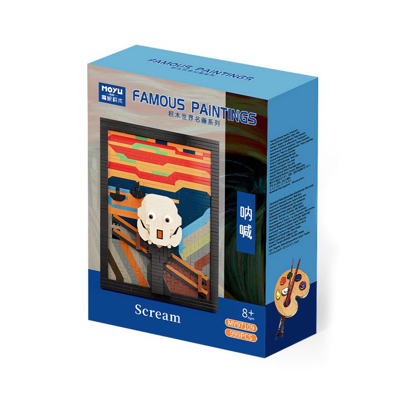 MOYU BLOCK MY97109 97109 non  BỨC TRANH NỔI TIẾNG THẾ GIỚI THÉT bộ đồ chơi xếp lắp ráp ghép mô hình Art FAMOUS PAINTINGS SCREAM 999 khối