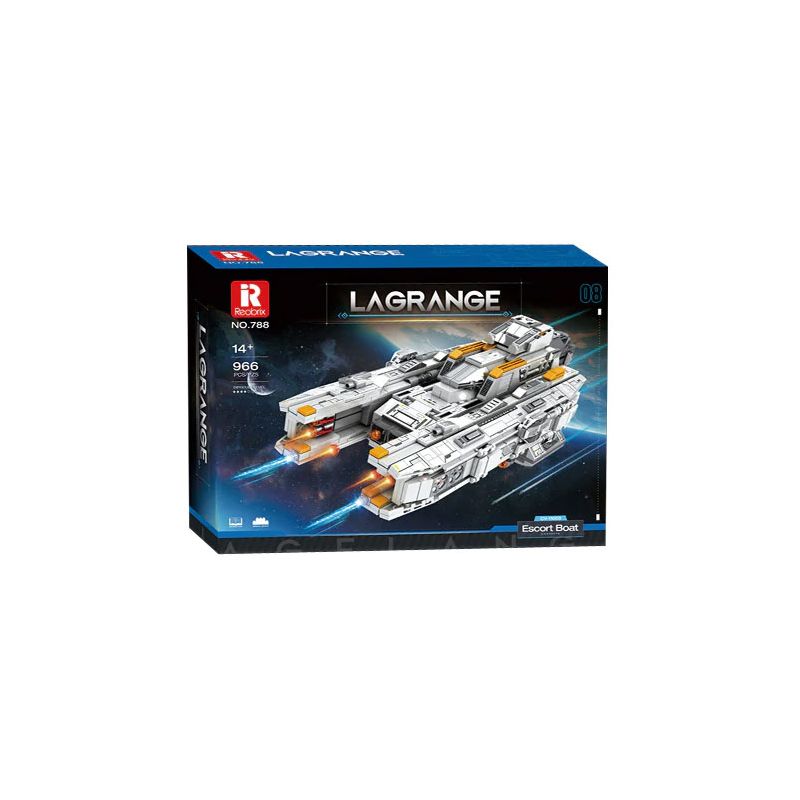 REOBRIX 788 non  LAGRANGE THUYỀN HỘ TỐNG SÚNG bộ đồ chơi xếp lắp ráp ghép mô hình INFINITE UNIVERSE LAGRANGE 966 khối