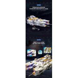 REOBRIX 788 non  LAGRANGE THUYỀN HỘ TỐNG SÚNG bộ đồ chơi xếp lắp ráp ghép mô hình INFINITE UNIVERSE LAGRANGE 966 khối