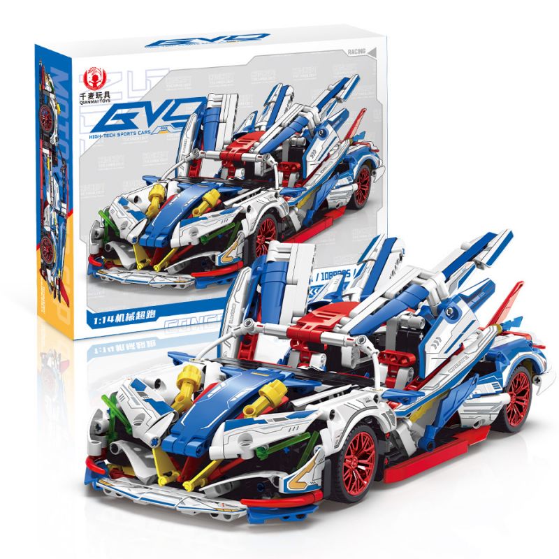 QIANMAI QM00051 00051 non  SIÊU XE EVO bộ đồ chơi xếp lắp ráp ghép mô hình  Kỹ Thuật Công Nghệ Cao Mô Hình Phương Tiện