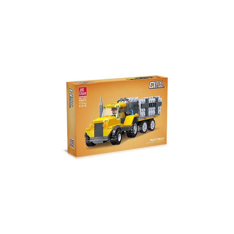 JIESTAR 51018 non  THÀNH PHỐ TOÀN CẦU XE ĐẠP ĐỊA HÌNH bộ đồ chơi xếp lắp ráp ghép mô hình City MUD TRUCK 177 khối