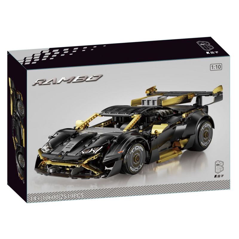 LINGRUI MODEL JIMU LIANGPIN 10600 non  LAMBO VÀNG ĐEN STO tỷ lệ 1:10 bộ đồ chơi xếp lắp ráp ghép mô hình  BLACK GOLD RAMBO LAMBORGHINI HURACÁN STO Kỹ Thuật Công Nghệ Cao Mô Hình Phương Tiện 2519 khối