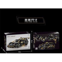 LINGRUI MODEL JIMU LIANGPIN 10600 non  LAMBO VÀNG ĐEN STO tỷ lệ 1:10 bộ đồ chơi xếp lắp ráp ghép mô hình  BLACK GOLD RAMBO LAMBORGHINI HURACÁN STO Kỹ Thuật Công Nghệ Cao Mô Hình Phương Tiện 2519 khối