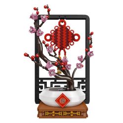 MouldKing 10014 Mould King 10014 non  HOA MẬN THẮT NÚT TRUNG QUỐC bộ đồ chơi xếp lắp ráp ghép mô hình Flowers PLUM CHINESE KNOT 970 khối