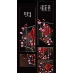 MouldKing 10014 Mould King 10014 non  HOA MẬN THẮT NÚT TRUNG QUỐC bộ đồ chơi xếp lắp ráp ghép mô hình Flowers PLUM CHINESE KNOT 970 khối
