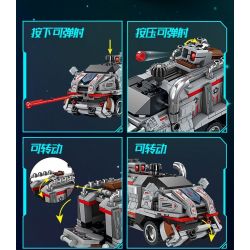 Kazi KY6632 6632 non  VŨ TRỤ 3 XE BỌC THÉP DI ĐỘNG YURY bộ đồ chơi xếp lắp ráp ghép mô hình The Third Universe Vũ Trụ Thứ 3 333 khối