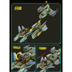 Kazi KY6629 6629 non  VŨ TRỤ THỨ BA PHÁO ĐÔI VÀ DU MỤC RÌU HẠNG NẶNG bộ đồ chơi xếp lắp ráp ghép mô hình The Third Universe Vũ Trụ Thứ 3 417 khối