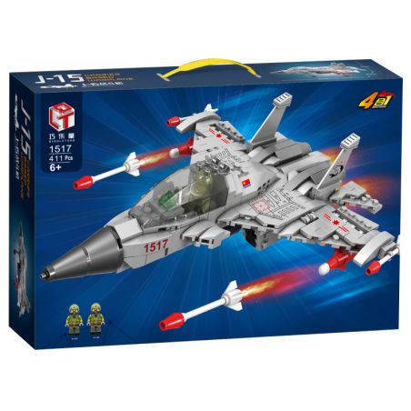 QIAO LE TONG 1517 non  MÁY BAY CHIẾN ĐẤU F-15 bộ đồ chơi xếp lắp ráp ghép mô hình Military Army F-15 CARRIER BASED WARPLANE Quân Sự Bộ Đội 411 khối