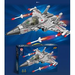 QIAO LE TONG 1517 non  MÁY BAY CHIẾN ĐẤU F-15 bộ đồ chơi xếp lắp ráp ghép mô hình Military Army F-15 CARRIER BASED WARPLANE Quân Sự Bộ Đội 411 khối