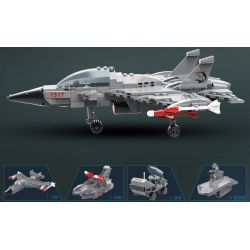 QIAO LE TONG 1517 non  MÁY BAY CHIẾN ĐẤU F-15 bộ đồ chơi xếp lắp ráp ghép mô hình Military Army F-15 CARRIER BASED WARPLANE Quân Sự Bộ Đội 411 khối