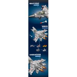 QIAO LE TONG 1517 non  MÁY BAY CHIẾN ĐẤU F-15 bộ đồ chơi xếp lắp ráp ghép mô hình Military Army F-15 CARRIER BASED WARPLANE Quân Sự Bộ Đội 411 khối