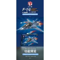 QIAO LE TONG 1516 non  MÁY BAY CHIẾN ĐẤU F-14 bộ đồ chơi xếp lắp ráp ghép mô hình Military Army F-14 CARRIER BASED WARPLANE Quân Sự Bộ Đội 419 khối