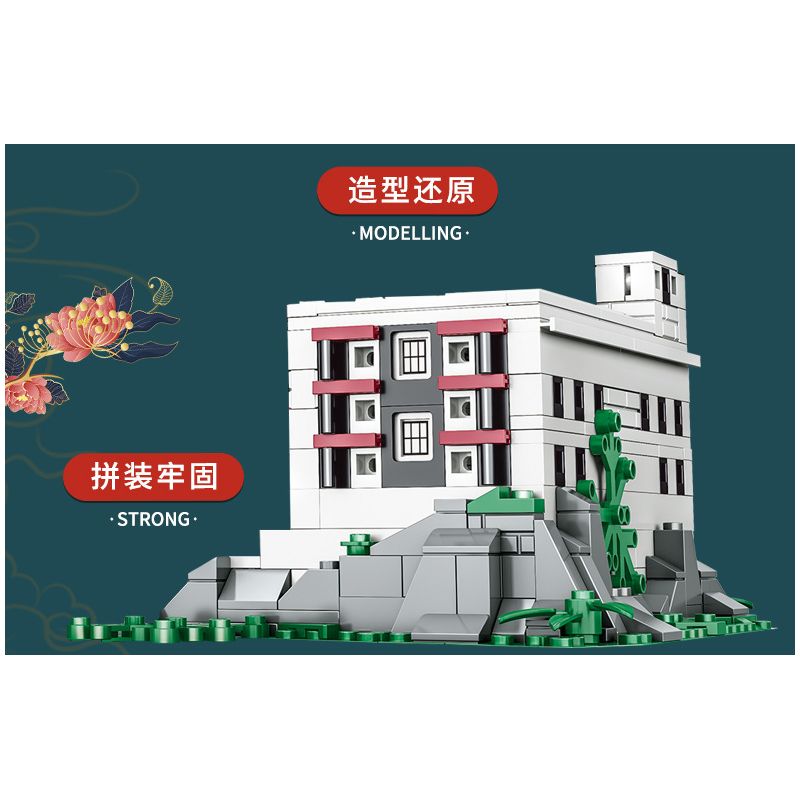 MASAHIRO 8069 non  CUNG ĐIỆN POTALA Ở LHASA TÂY TẠNG TRUNG QUỐC bộ đồ chơi xếp lắp ráp ghép mô hình Buildings POTALA PALACE 1336 khối